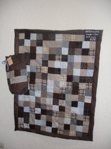 patchwork marron et bleu 002 (photo)