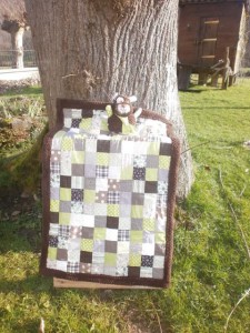 Plaid marron et vert